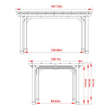 Alora Premium Outdoor Cedar Wood Pergola With Slatted Roof (SAK87024)