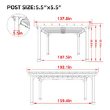 Alora Premium Outdoor Cedar Wood Pergola With Slatted Roof (SAK87024)