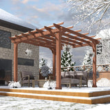 Alora Premium Outdoor Cedar Wood Pergola With Slatted Roof (SAK87024)