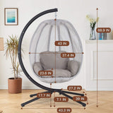 Premium Outdoor Hammock Egg Swing Chair With Stand, 70" (SAK42317)