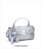 Premium sense crocodile print bag new commuter box bag female crossbody small square bag