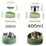 Premium Stainless Steel Cat & Dog Bowls - Non Slip Base for Food & Water