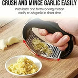 Premium Stainless Steel Garlic Rocker Press - Compact, Durable, and Rust-Resistant Kitchen Gadget