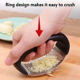 Premium Stainless Steel Garlic Rocker Press - Compact, Durable, and Rust-Resistant Kitchen Gadget