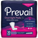 Prevail Women's Daily Bladder Control Pads, Overnight Absorbency