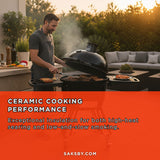 Primo Oval Large 300 All-In-One Ceramic Kamado Grill W/ Cradle, Side Shelves & Stainless Steel Grates [PGCLGC] (SAK21293)