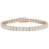 Princess Cut Crystal Tennis Bracelet