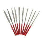 Set of 10 Steel Hand Jewelry Files Diamond Flat Tool Square Warding Knife Equaling Crossing Barrette Tapered Alloy