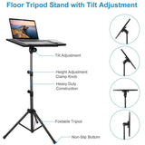 Projector Tripod Stand Folding with Height Tilt Adjustment