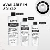 Pronto 100% Acetone Gel Nail Polish Remover - Gel Polish Remover for Nails | Acetone Nail Polish Remover For Nails for Removal of Glue, Gel, Acrylic & Dip | Gel Polish Remover, 8 Fl oz