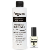 Pronto 100% Acetone Gel Nail Polish Remover - Gel Polish Remover for Nails | Acetone Nail Polish Remover For Nails for Removal of Glue, Gel, Acrylic & Dip | Gel Polish Remover, 8 Fl oz