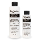 Pronto 100% Acetone Gel Nail Polish Remover - Gel Polish Remover for Nails | Acetone Nail Polish Remover For Nails for Removal of Glue, Gel, Acrylic & Dip | Gel Polish Remover, 8 Fl oz