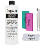 Pronto 100% Acetone Gel Nail Polish Remover - Gel Polish Remover for Nails | Acetone Nail Polish Remover For Nails for Removal of Glue, Gel, Acrylic & Dip | Gel Polish Remover, 8 Fl oz