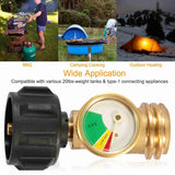 Propane Tank Refill Adapter Gas Level Indicator Meter