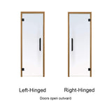 Prosaunas 24X81-Inch Thermo-Aspen Prehung Clear Glass Sauna Door (SAK13651)