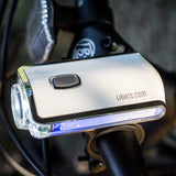 Prospect Park Compact Super Bright LED Bike Light with Blue Side Warning Lights