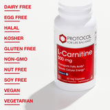 Protocol For Life Balance L-Carnitine 500 Mg 60 Vcaps - P0072