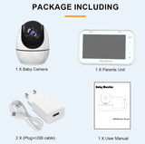 PSABM200S Baby Motion Monitor Temperature Monitor Micro SD (4-32GB) option 4.3Inch IPS IR Night Vision Video Dual Audio HD 1920 * 1080
