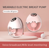 PSMY382 wearable electric breast pump 150min ultra-thin breast pump without PVC massage / breast pump / inverter / automatic 12 functions 320mmHg without BPA,