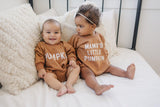 Pumpkin Sweatshirt or Sweatshirt Romper - Cream or Orange