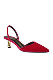 Tom Ford Women Velvet Chain Heel Slingback
