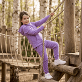 Purple Lily Hooded Jogger Set