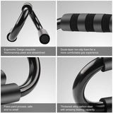 Push Up Bars Stand S Shape Fitness Workout Gym Exercise with Push-Up Training Mat