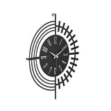 Muyika 41x41cm Metal Modern Wall Clock - Silent Sweep Mechanism, Modern Home Decor