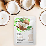 JKosmec Hydrating Coconut Face Mask - 25ml, Natural Skincare for Dry Skin, Moisturizing Coconut Water & Oil