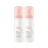 Avene Gentle Face Cleansing Mousse -  Sensitive & Normal to Combination Skin - Removes Makeup, Dirt & Oil - Avene Thermal Water - 5.07 fl oz (Dual Pack)
