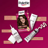 Palette Deluxe Chocolate Brown Hair Dye: Long Lasting, Rich Color & Shine - Permanent Hair Color 3-65 ‚ikolata Kahve