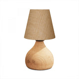 Homing Vowen Natural Wood Table Lamp Shade with Fabric - Eco-Friendly Rustic Home Decor