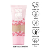 Show by Pastel Skin Tint Foundation - Natural Makeup, Cruelty-Free, 6 Shades - Raidant Sun