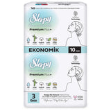 Sleepy Bio Natural Premium Plus Night Pads Size 3 10-Pack