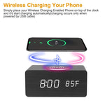 Qi Wireless Charger Digital Alarm Clock