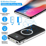 Qi Wireless Station 10000mAh Powerbank with 4 Modes Flashlight