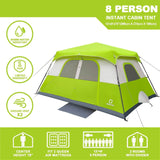 8 Person Camping Tent, 60 Seconds Set up Waterproof Tent