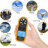 Qotone GM816 Digital Anemometer Wind-Speed Gauge Meter