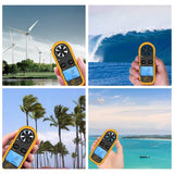Qotone GM816 Digital Anemometer Wind-Speed Gauge Meter