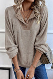 Quarter Buttoned Long Sleeve Blouse For women all sizes