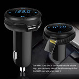 Quick Charge 3.0 Car Charger Wireless 4.2 FM Transmitter 23W 3A Dual USB