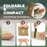Qunature Self-Inflating Cheese Foam Camping Pillow