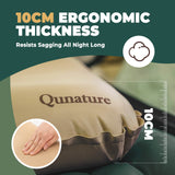 Qunature Self-Inflating Cheese Foam Camping Pillow