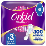 Orkid Platinum Size 3 Long Sanitary Pads with Wings 6 Count