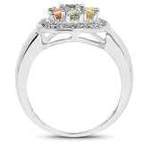 1.54 Carat Genuine Multi Sapphire .925 Sterling Silver Ring