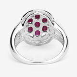 1.54 Carat Genuine Ruby .925 Sterling Silver Ring