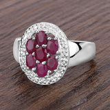 1.54 Carat Genuine Ruby .925 Sterling Silver Ring