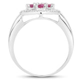 1.54 Carat Genuine Ruby .925 Sterling Silver Ring