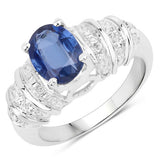 1.40 Carat Genuine Kyanite .925 Sterling Silver Ring