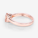 0.70 Carat Genuine Morganite .925 Sterling Silver Ring